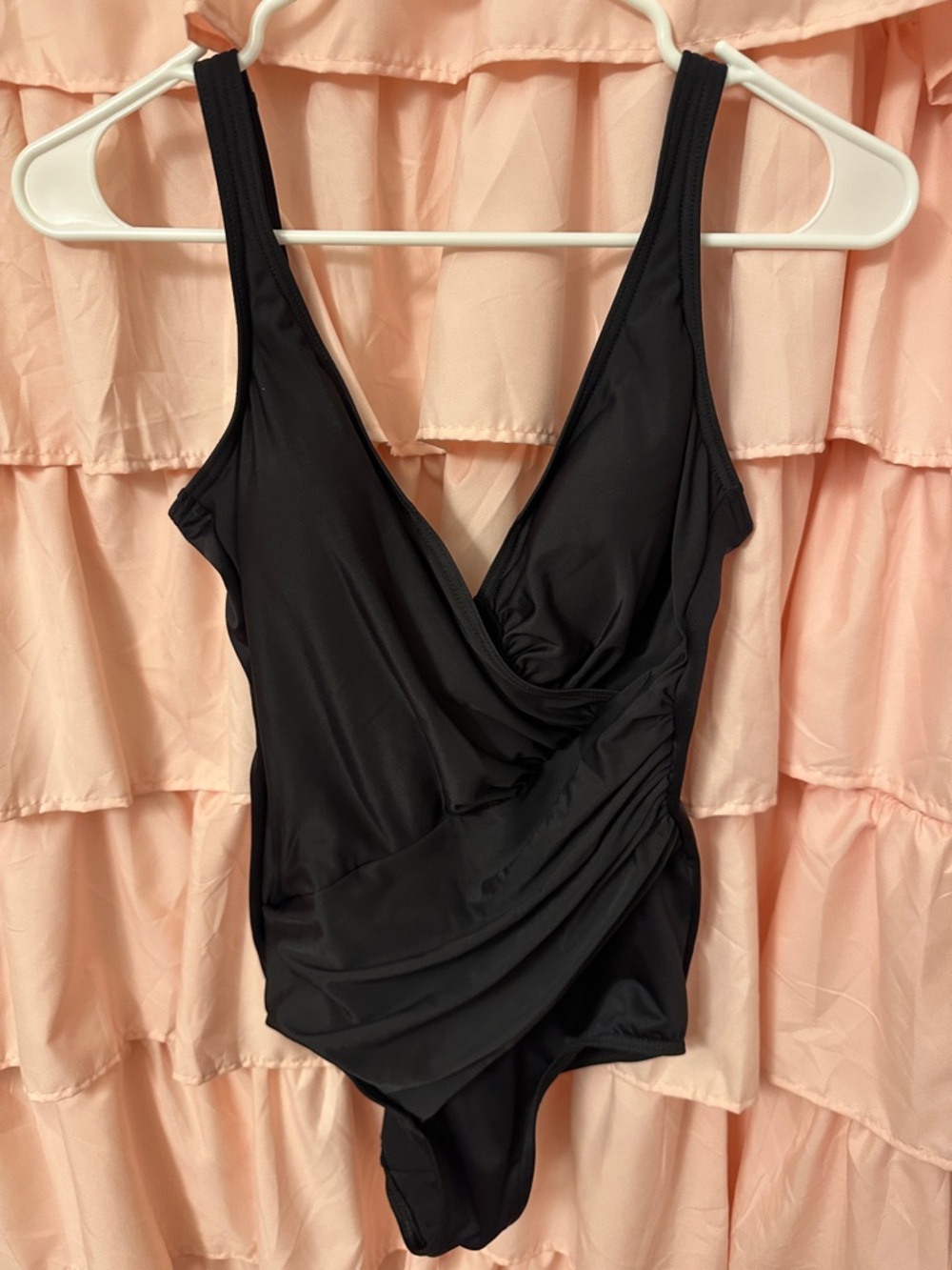 Miraclesuit Black Wrap-Style One-Piece Swimsuit